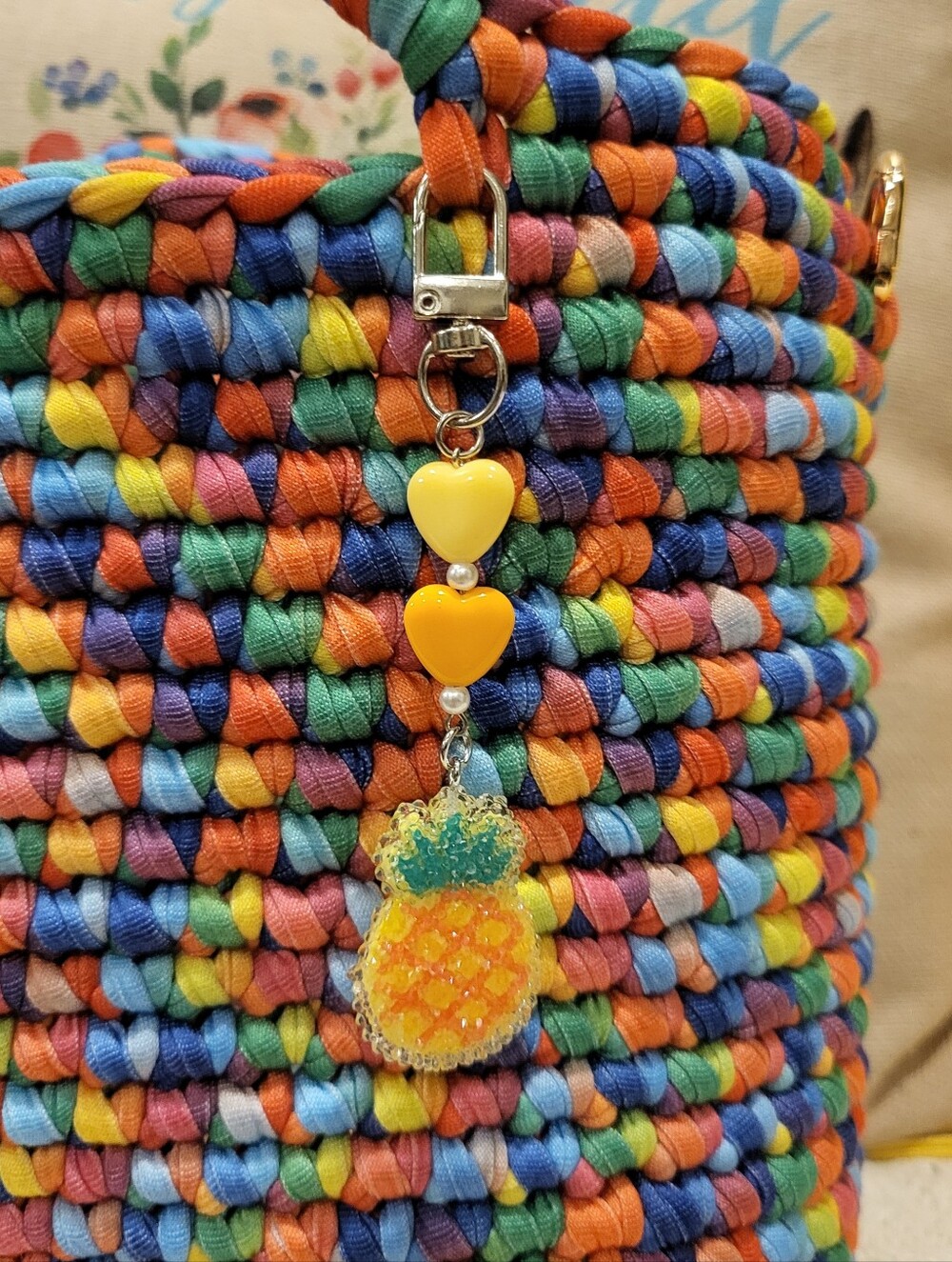 Handcrafted (By Hubby) Crochet Handbag With Charm - NWT - Picture 3 of 8